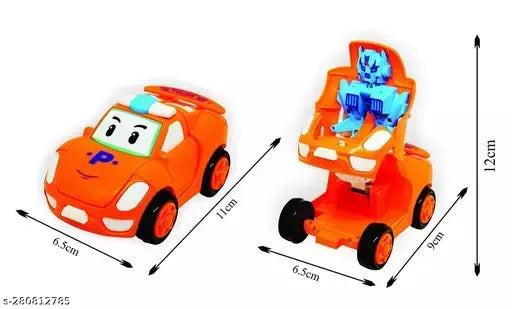 1 Pc Pull Back Robot Car Toy — Friction Powered