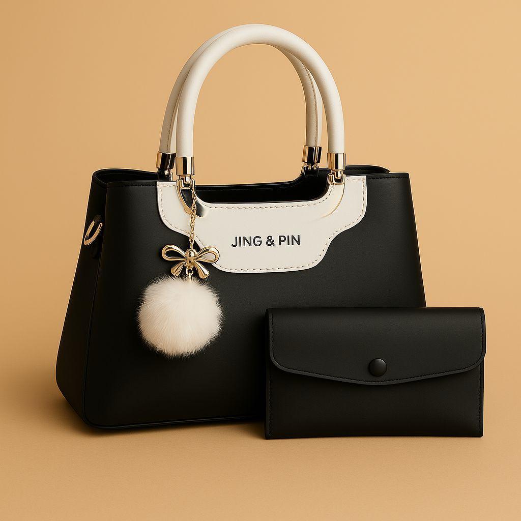 JING & PIN Premium Ladies Handbag – With Clutch & Shoulder Strap