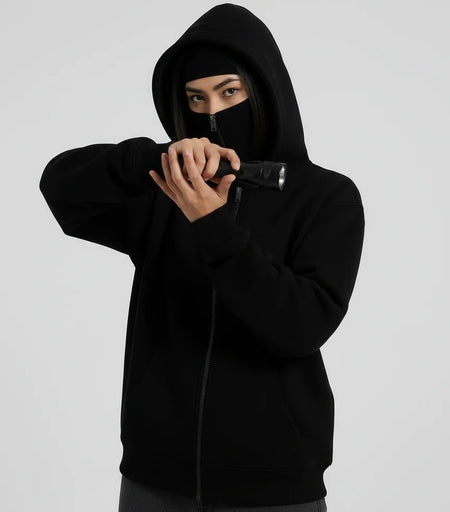 Balaclava Winter Zipper Hoodie – Warm & Comfortable