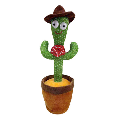 Rechargeable Cute Dancing Cactus Toy for Kids | Talking Dancing Shaking & Talk Back with Lights | Happy Birthday Gift (With Box)