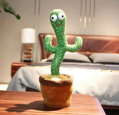 Rechargeable Cute Dancing Cactus Toy for Kids | Talking Dancing Shaking & Talk Back with Lights | Happy Birthday Gift (With Box)
