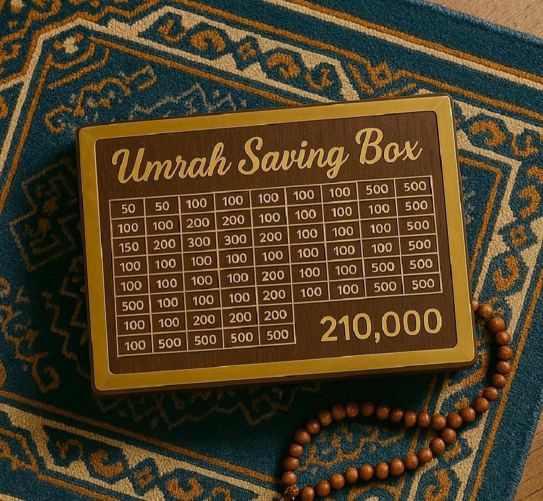 Wooden Umrah Saving Money Box