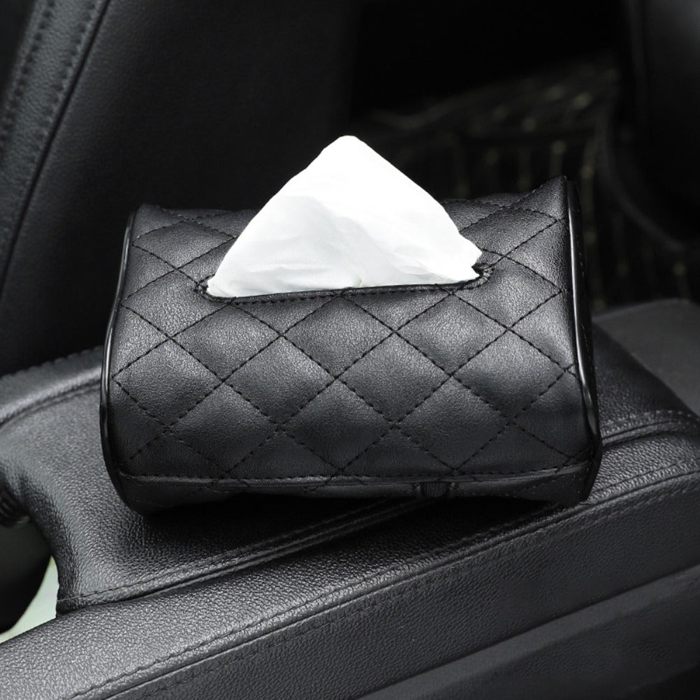 Luxury Leather Car Napkin Holder – Sleek, easy access & secure fit