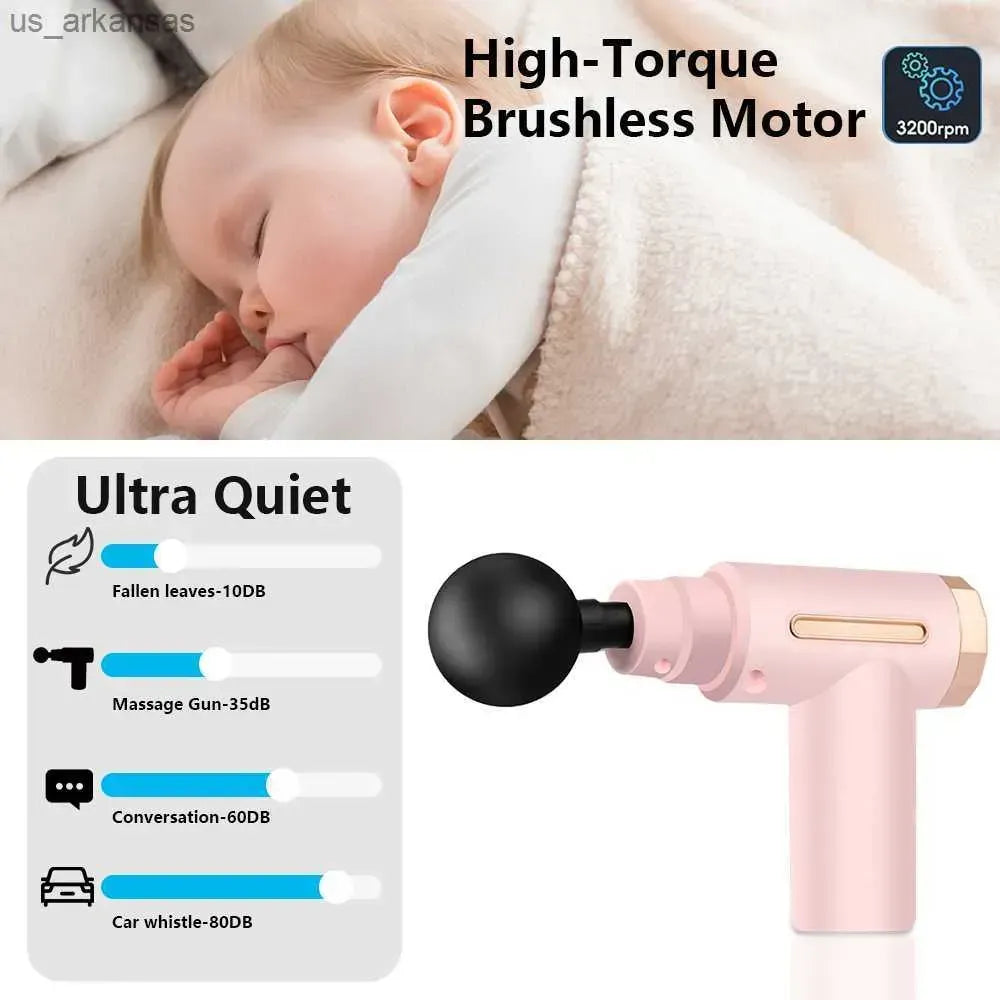 4-in-1 Deep Tissue Massage Gun – Handheld with 4 Attachments