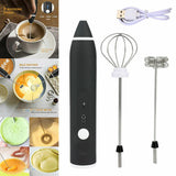 Rechargeable 2-in-1 Coffee & Egg Beater – 3-Speed Electric Frother