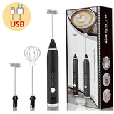 Rechargeable 2-in-1 Coffee & Egg Beater – 3-Speed Electric Frother
