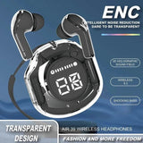 Air 39 TWS Earbuds – BT 5.3 Gaming (Transparent Case)