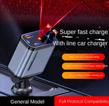 C6 4-in-1 Multifunctional Car Charger – Fast Charging with Star Light