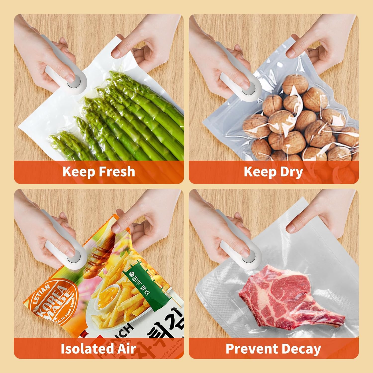 2-in-1 Mini Heat Sealer (USB Rechargeable) – Snack & Food Bags