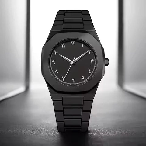 Premium Black Aura Quartz Watch
