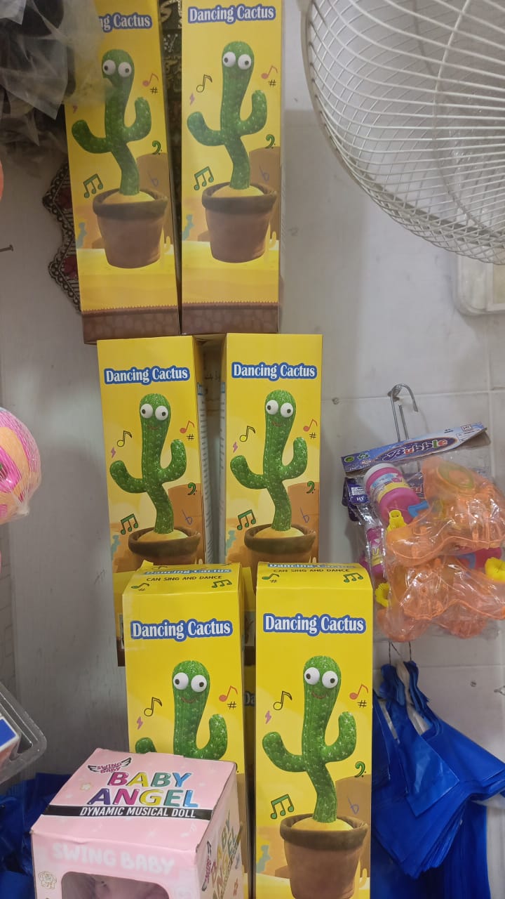 Rechargeable Cute Dancing Cactus Toy for Kids | Talking Dancing Shaking & Talk Back with Lights | Happy Birthday Gift (With Box)