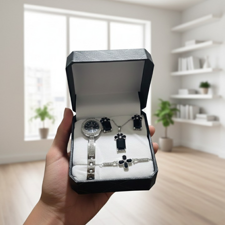 Ladies Jewellery Watch & Bangles Set – Elegant, Wearable (Gift Box)