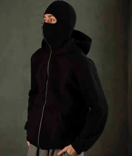 Balaclava Winter Zipper Hoodie – Warm & Comfortable